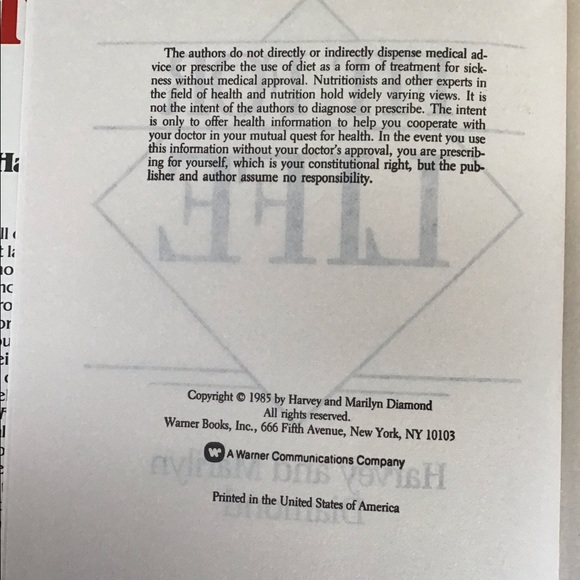 Fit For Life Natural Body Cycle Weight Loss Plan Hardcover Book - Picture 5 of 12